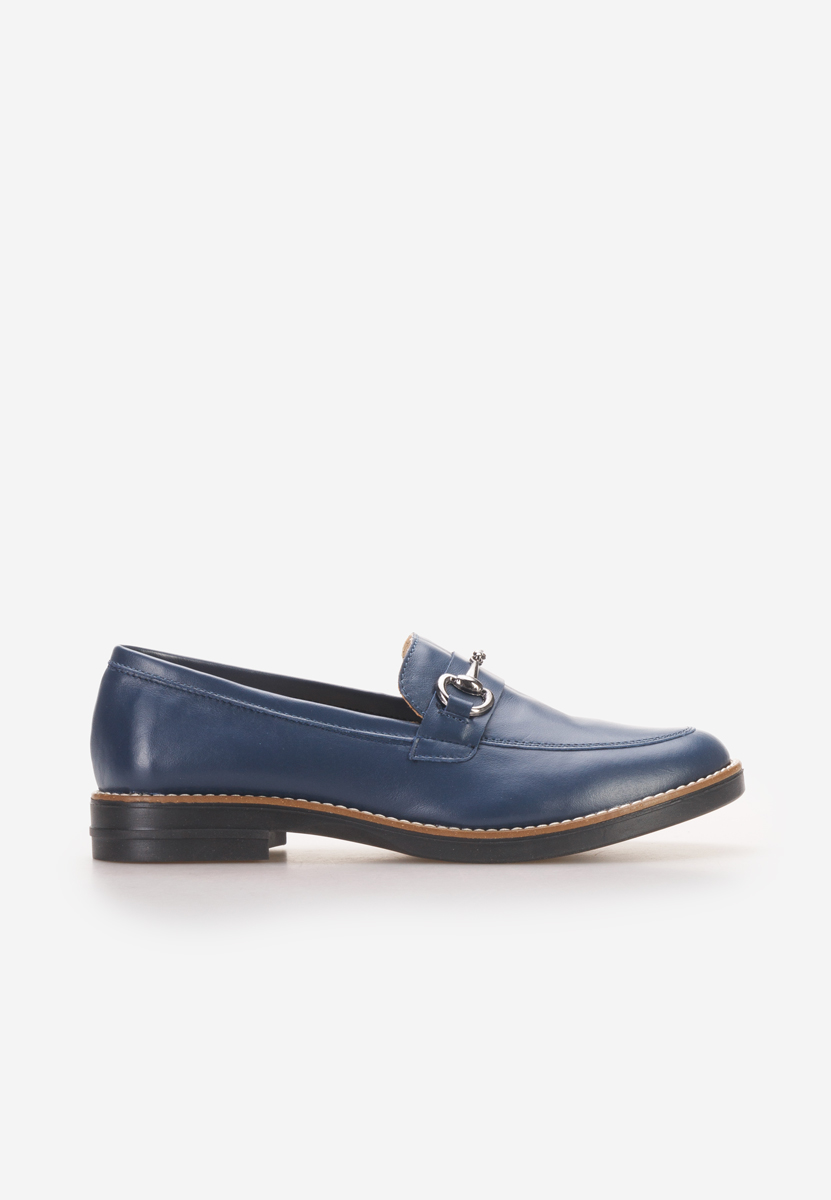 Granatowe loafers damskie Evadne