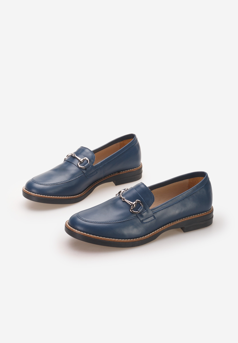 Granatowe loafers damskie Evadne