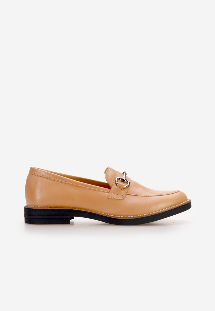 Brązowe loafers damskie Evadne