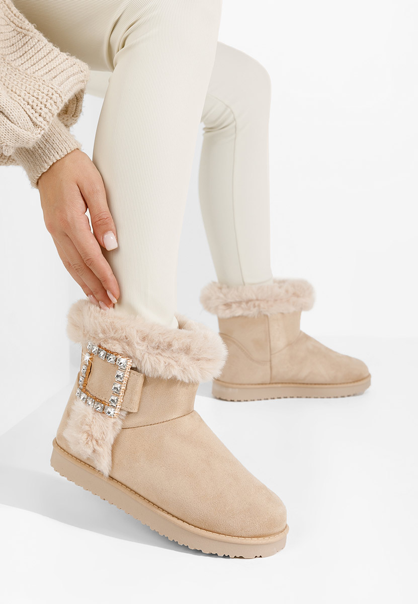 Beżowe śniegowce damskie Noranda