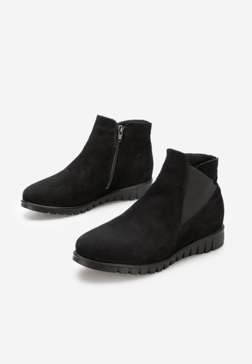 Czarne botki damskie skórzane Kiesa V2