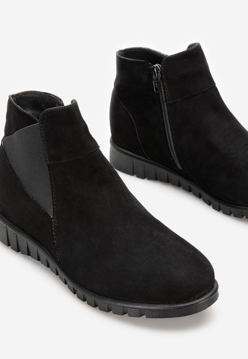 Czarne botki damskie skórzane Kiesa V2