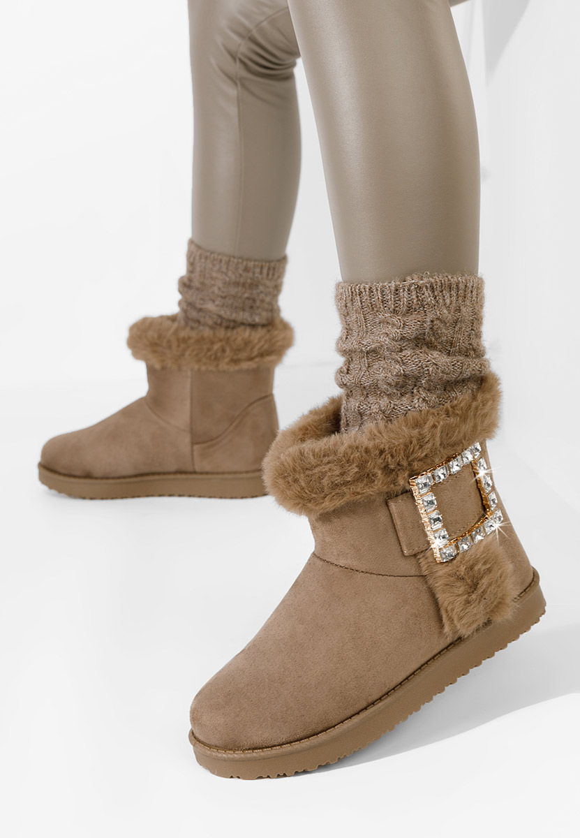 Khaki śniegowce damskie Noranda