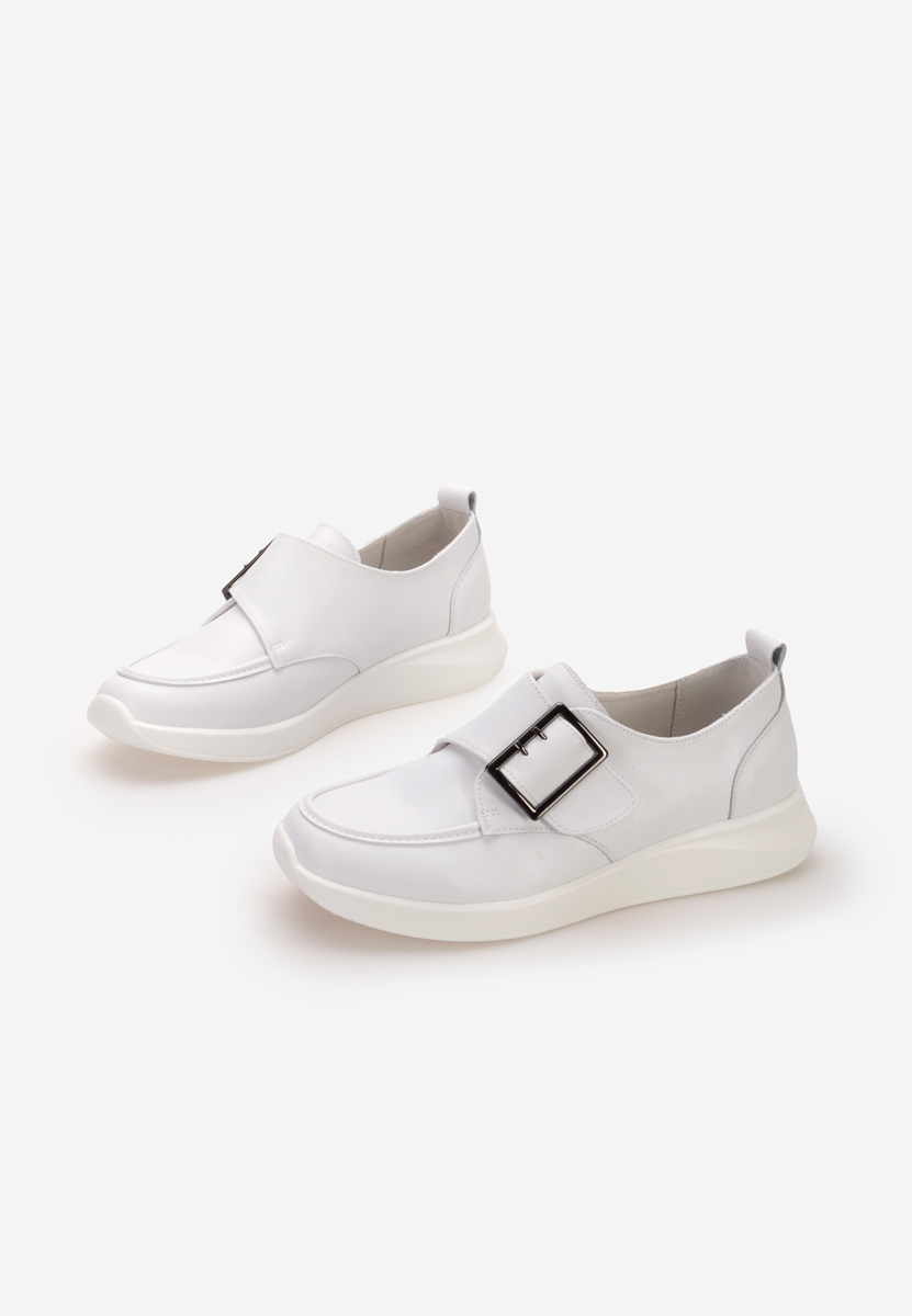 Białe półbuty damskie skórzane Sylia Białe półbuty damskie skórzane Sylia