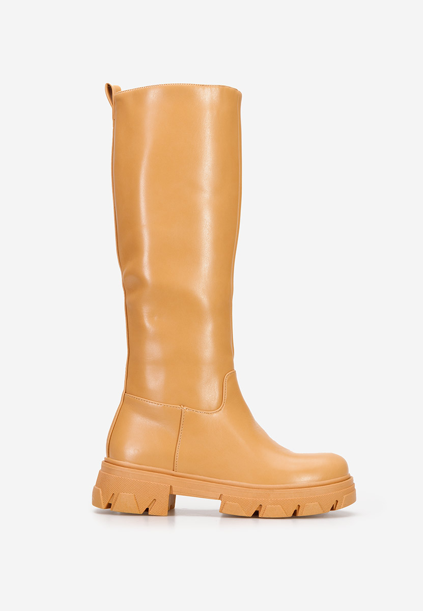 Camelowe kozaki damskie Fatima