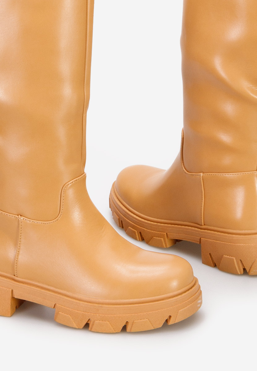 Camelowe kozaki damskie Fatima