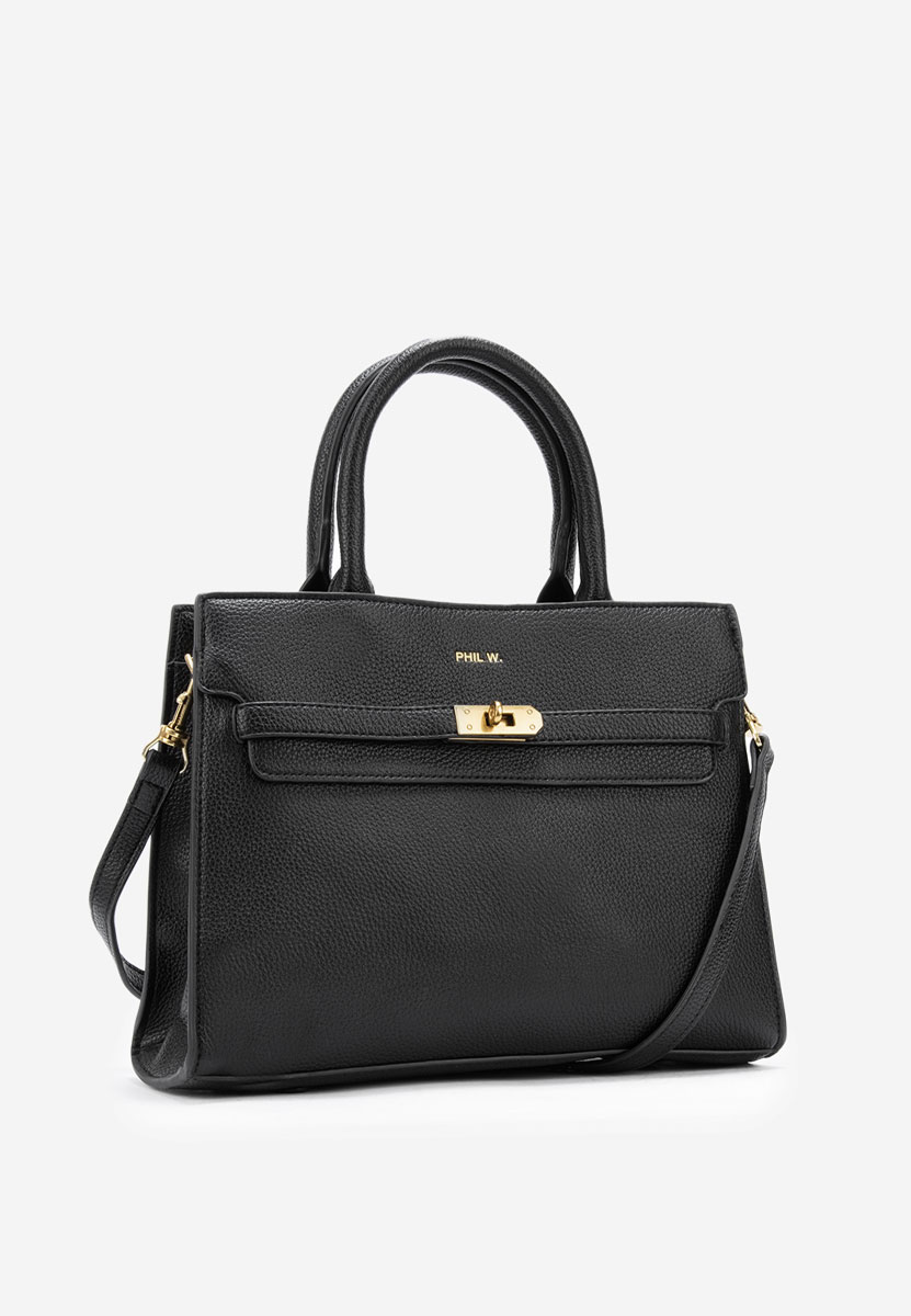 Czarna torebka do ręki Tharsa