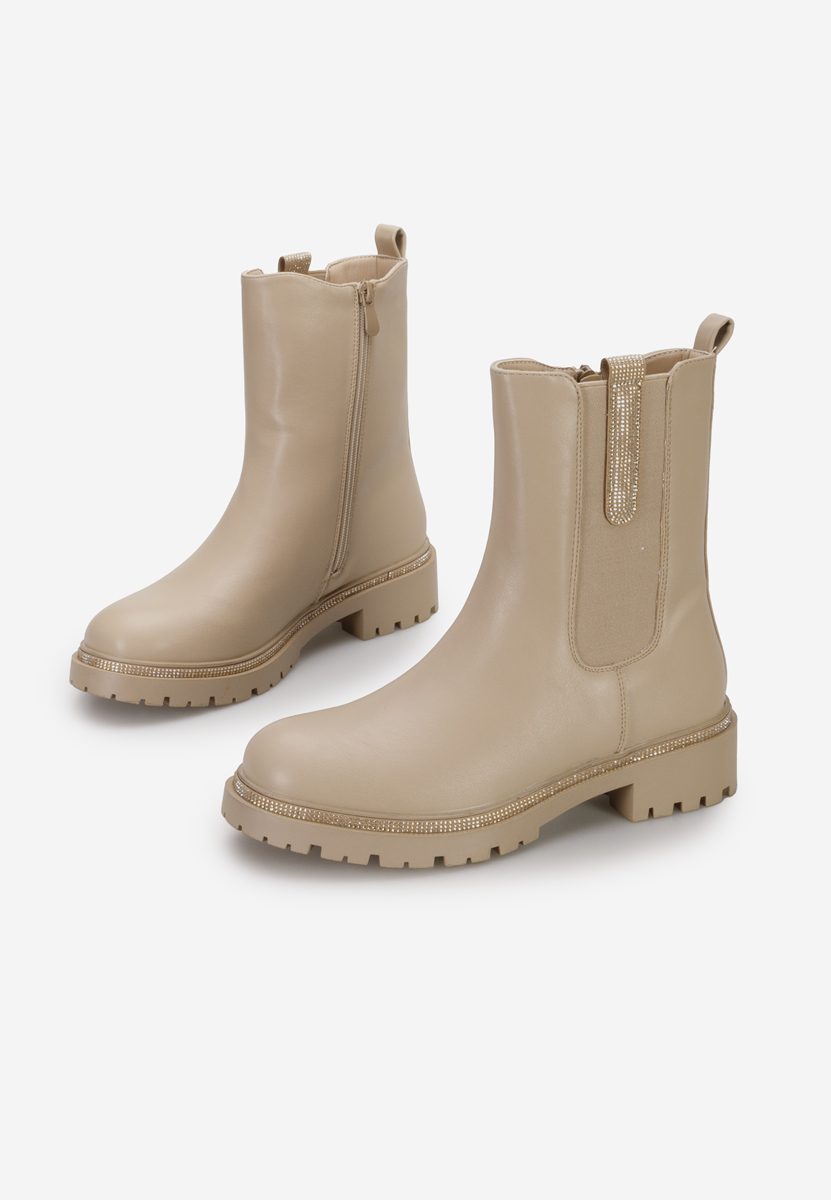 Khaki botki chelsea Nellie