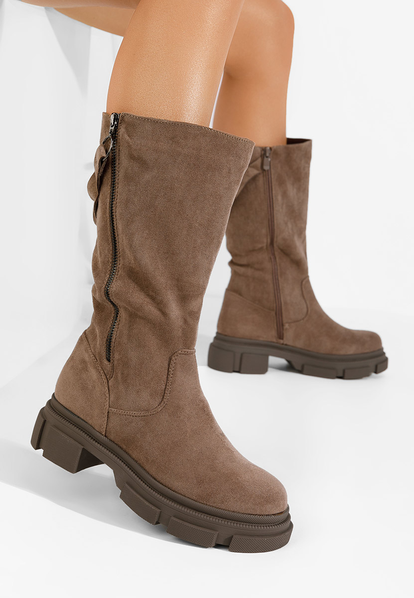 Khaki kozaki damskie Xenda