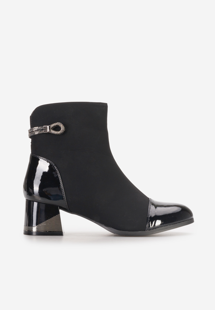Czarne botki na obcasie Excelsa