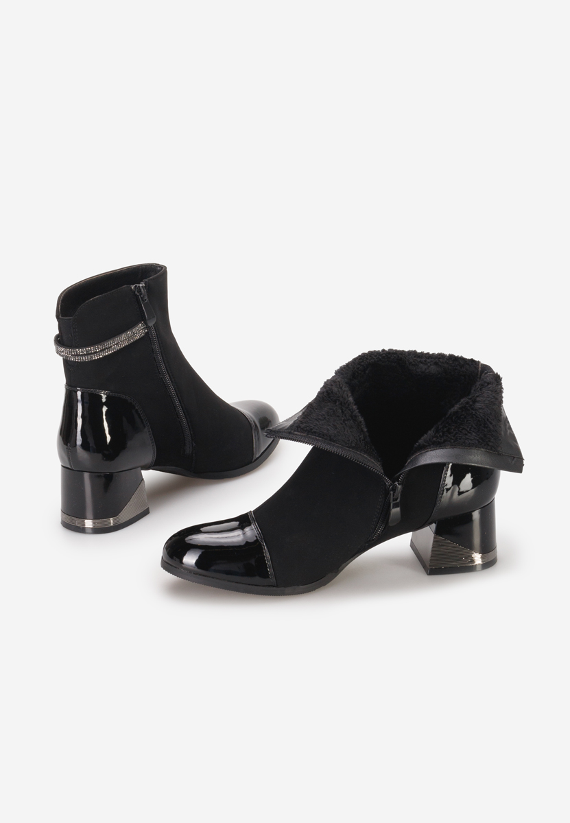 Czarne botki na obcasie Excelsa