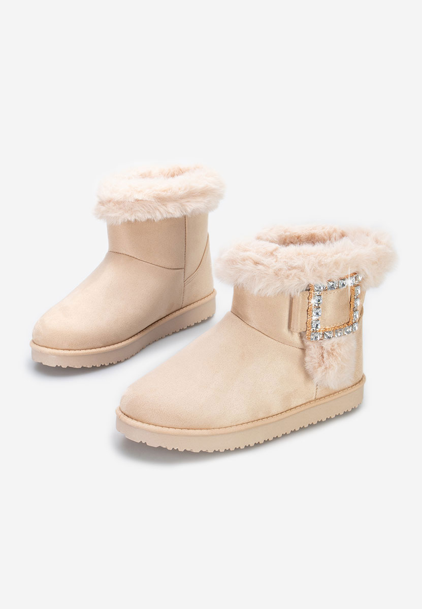 Beżowe śniegowce damskie Noranda