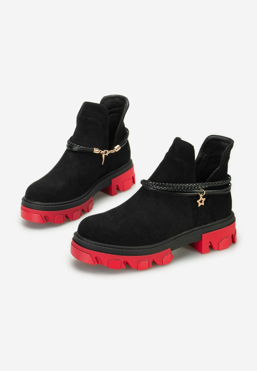 Czarne botki damskie jesienne Lebrisa V3