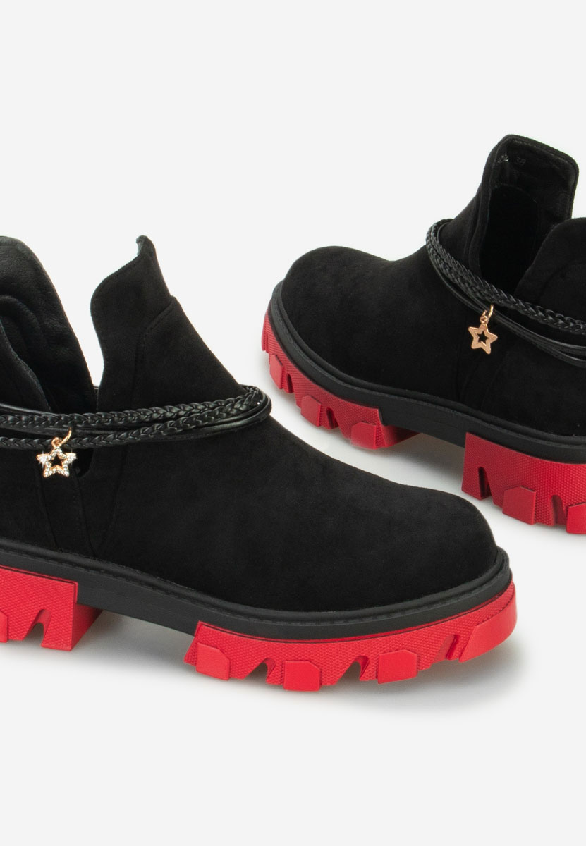 Czarne botki damskie jesienne Lebrisa V3