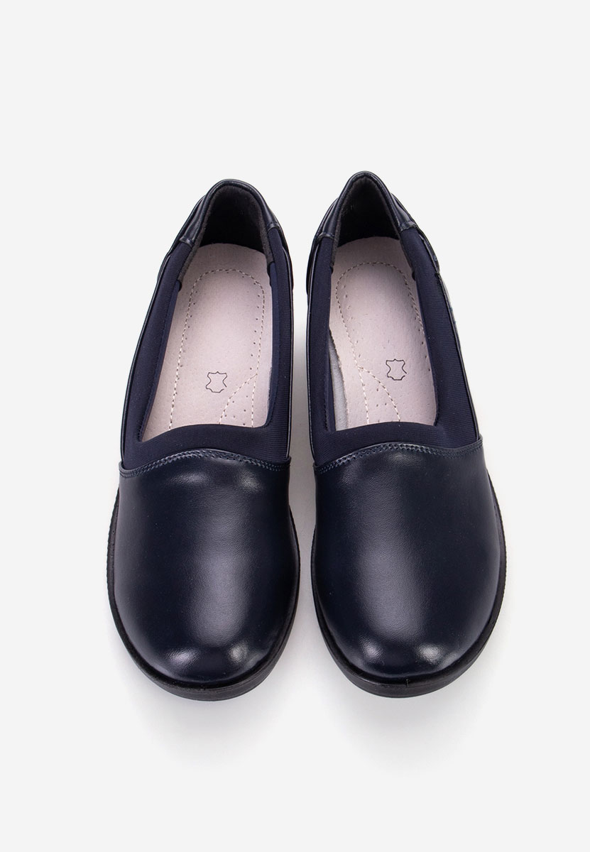 Granatowe półbuty damskie Edana