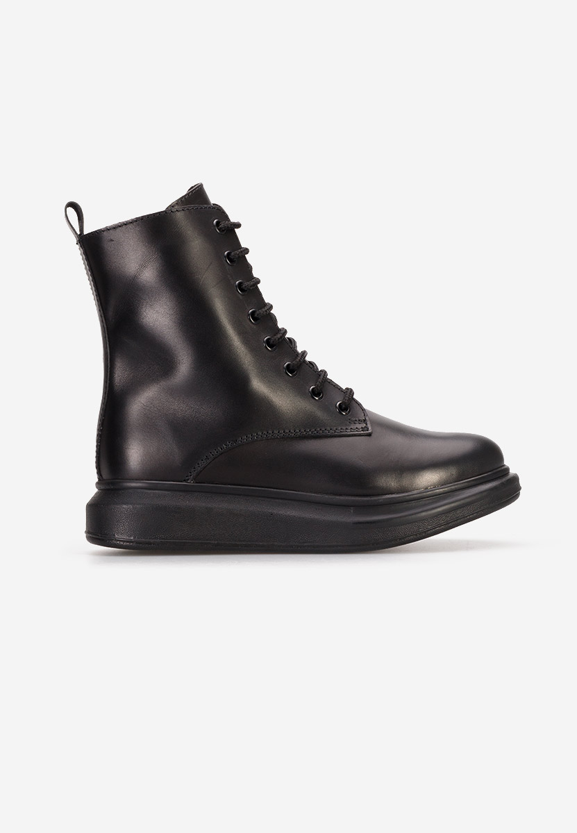 Czarne botki damskie skórzane Cabera