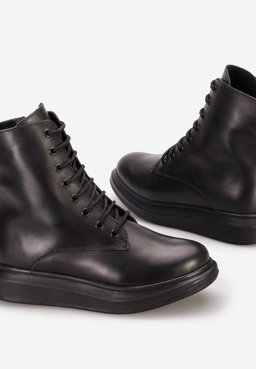 Czarne botki damskie skórzane Cabera