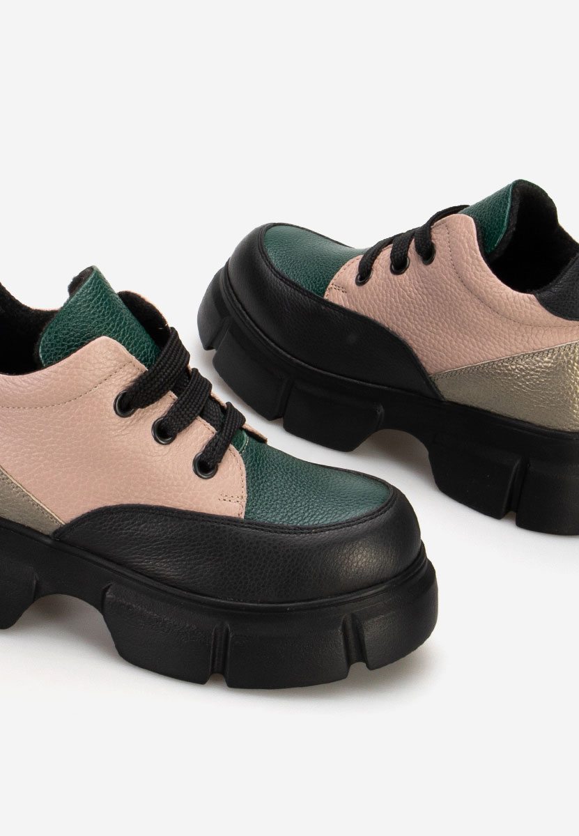 Wielokolorowy botki damskie skórzane Kianna