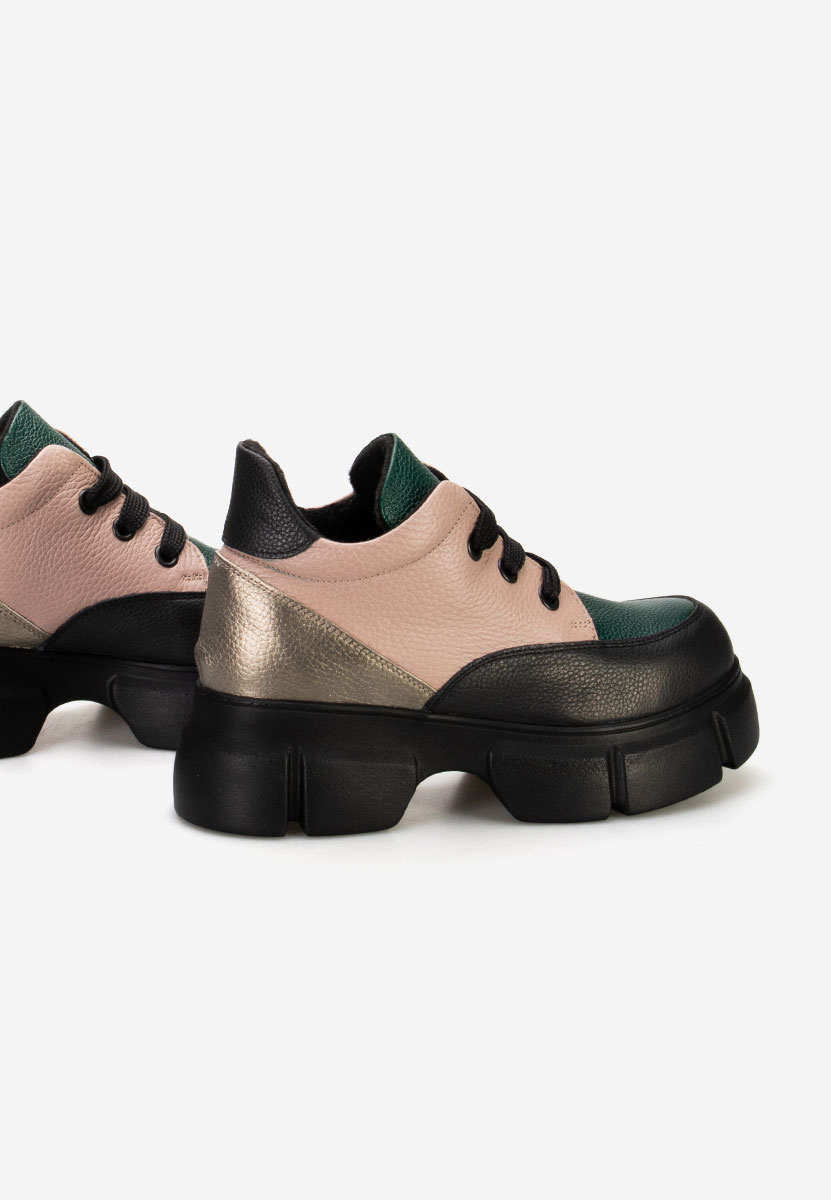 Wielokolorowy botki damskie skórzane Kianna