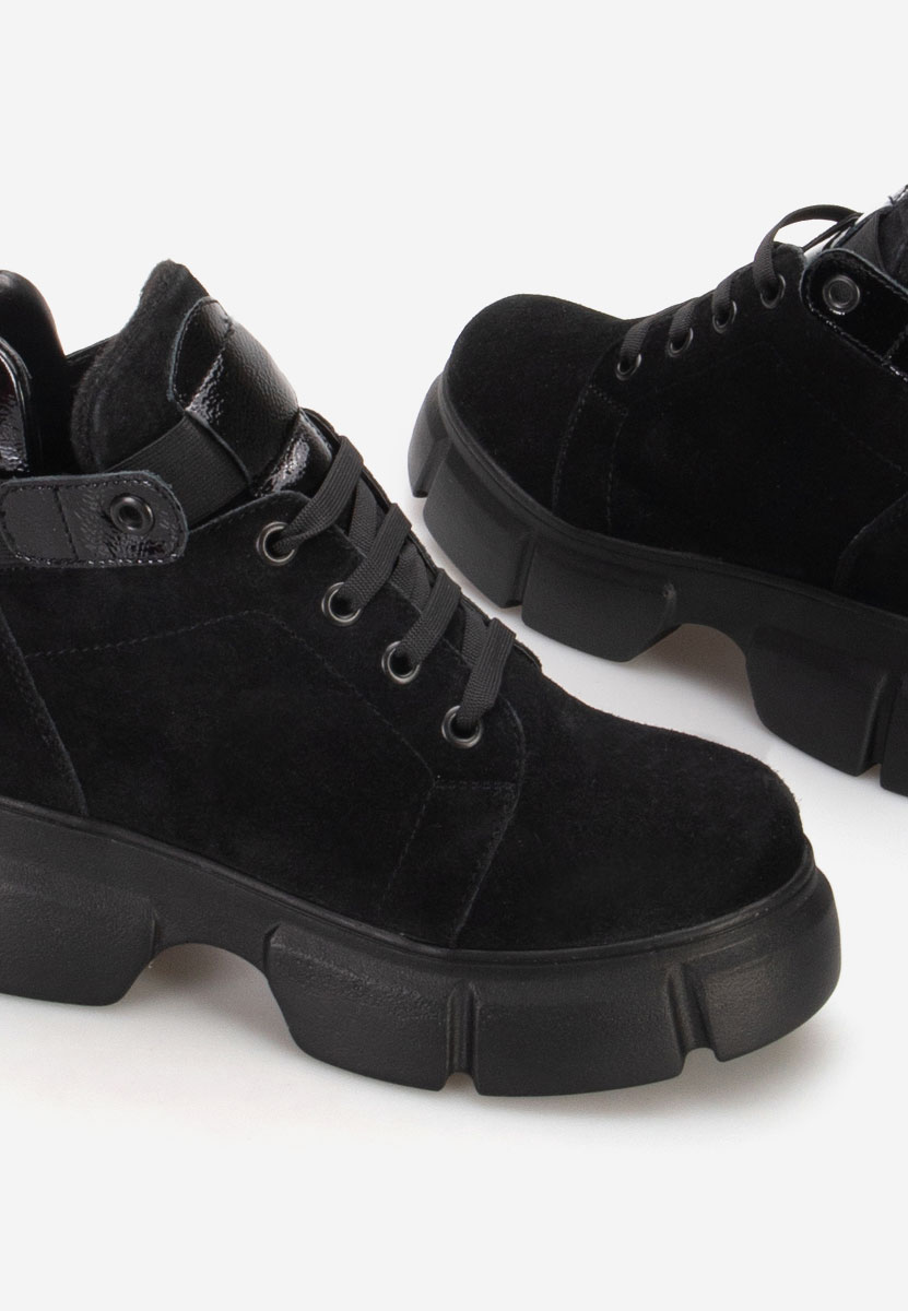 Czarne botki damskie skórzane Saeva V2