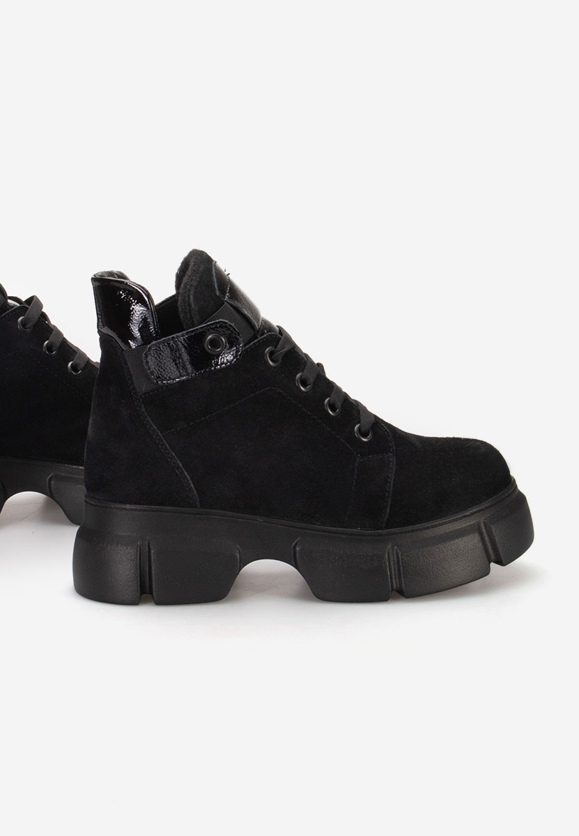 Czarne botki damskie skórzane Saeva V2