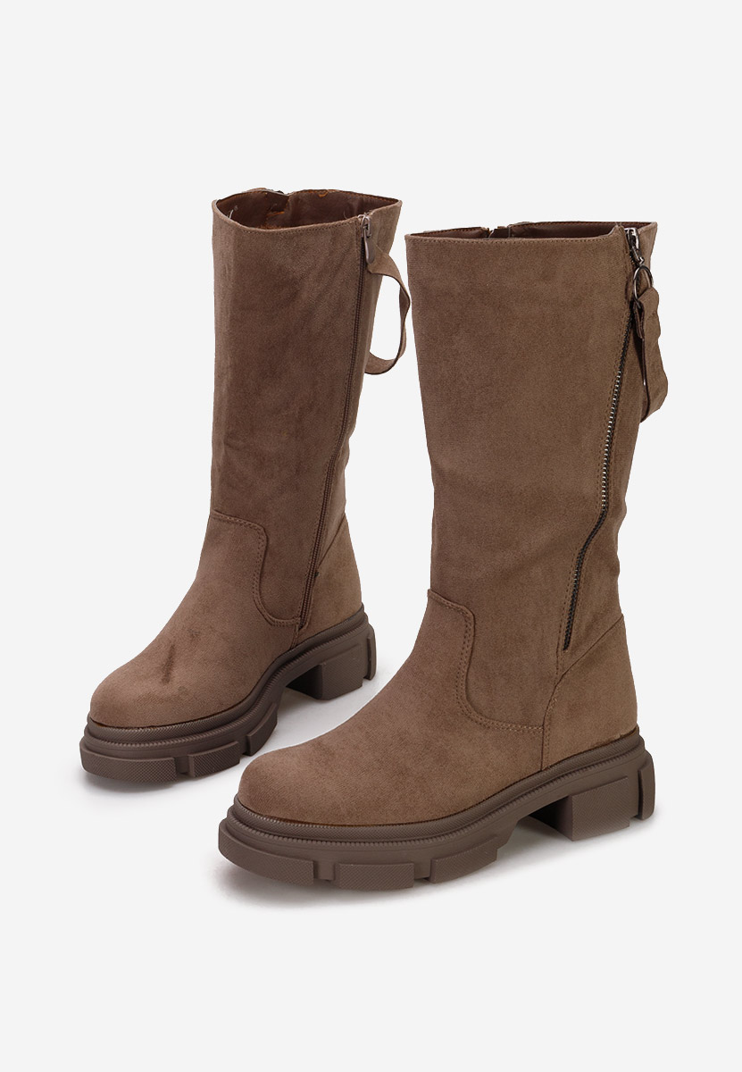 Khaki kozaki damskie Xenda
