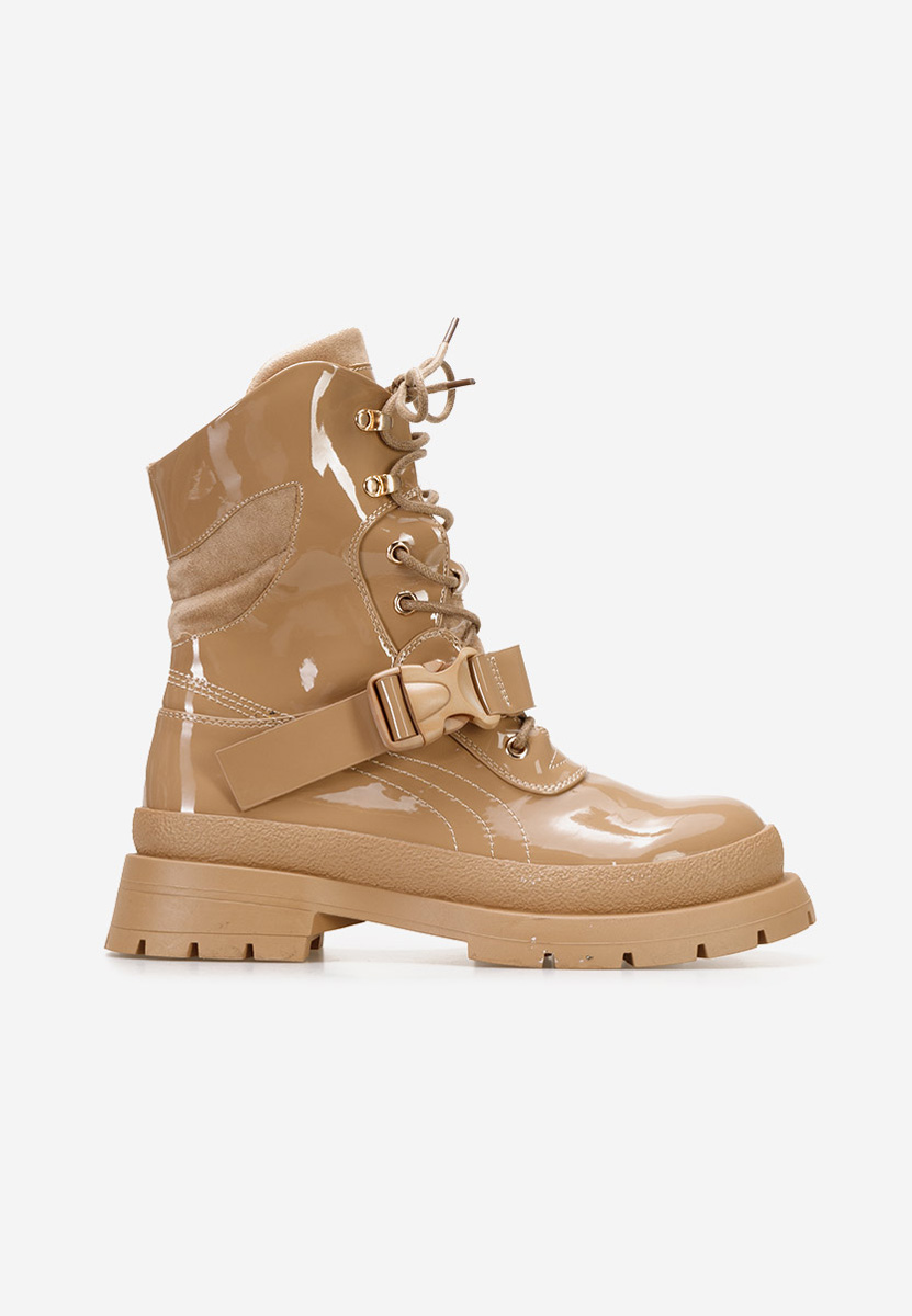 Khaki botki na platformie Zimora