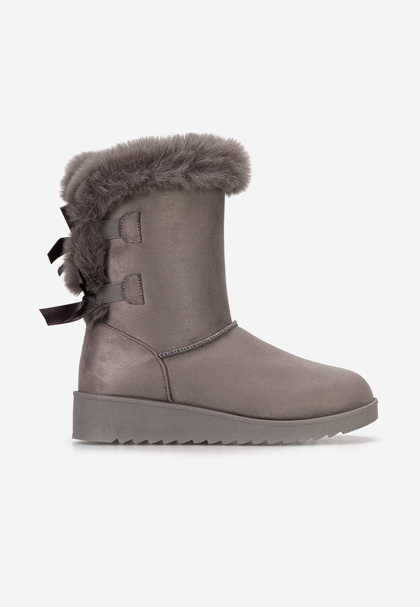 Szare zimowe buty damskie Avoris