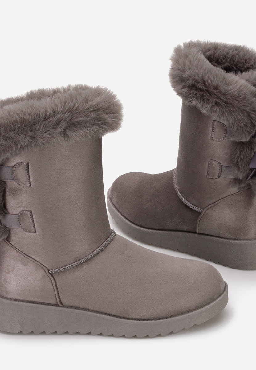 Szare zimowe buty damskie Avoris