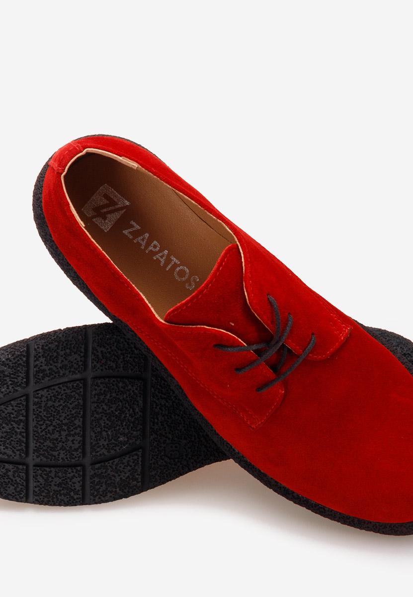 Czerwone półbuty damskie skórzane Karysa V2