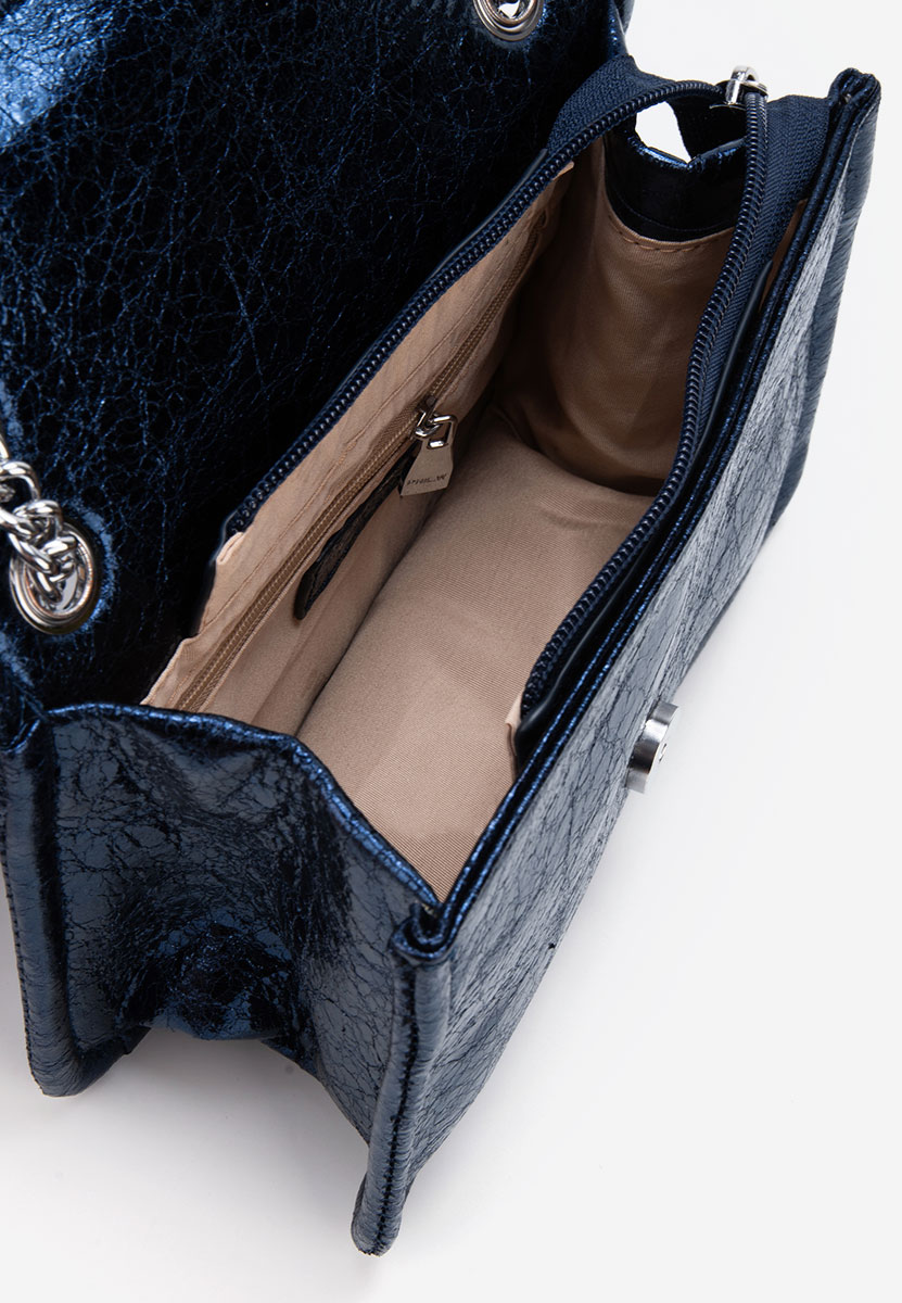 Granatowe torebka na ramię Akyra