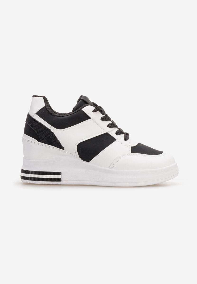 Białe sneakersy na koturnie Kelyna V2