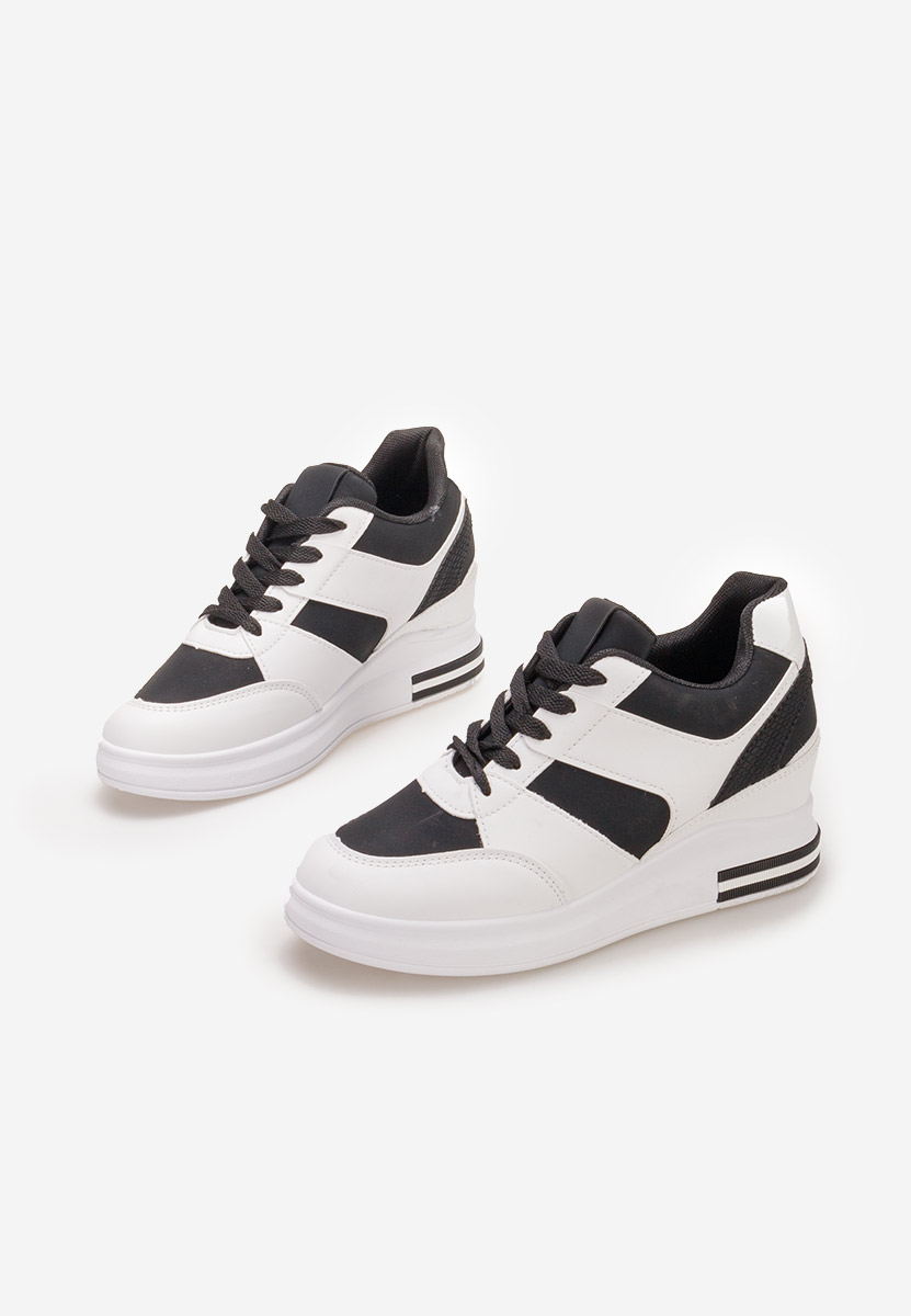 Białe sneakersy na koturnie Kelyna V2