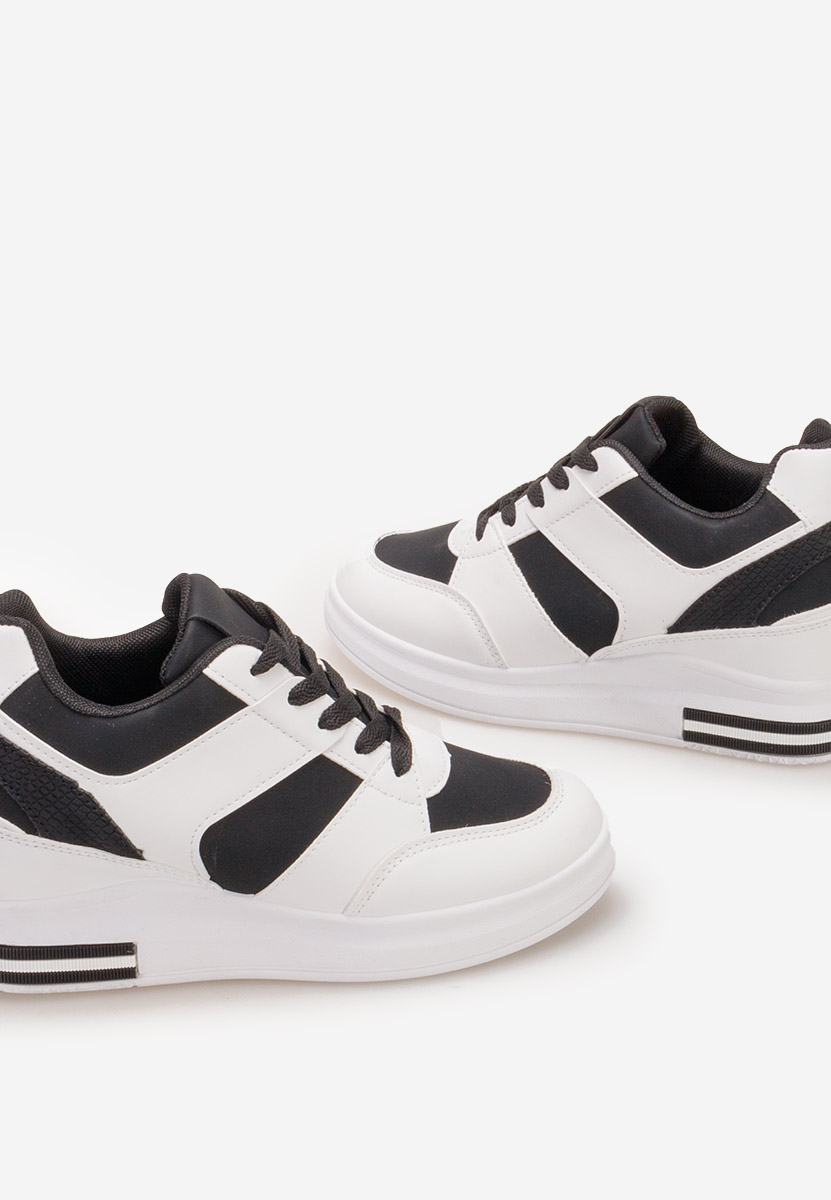 Białe sneakersy na koturnie Kelyna V2