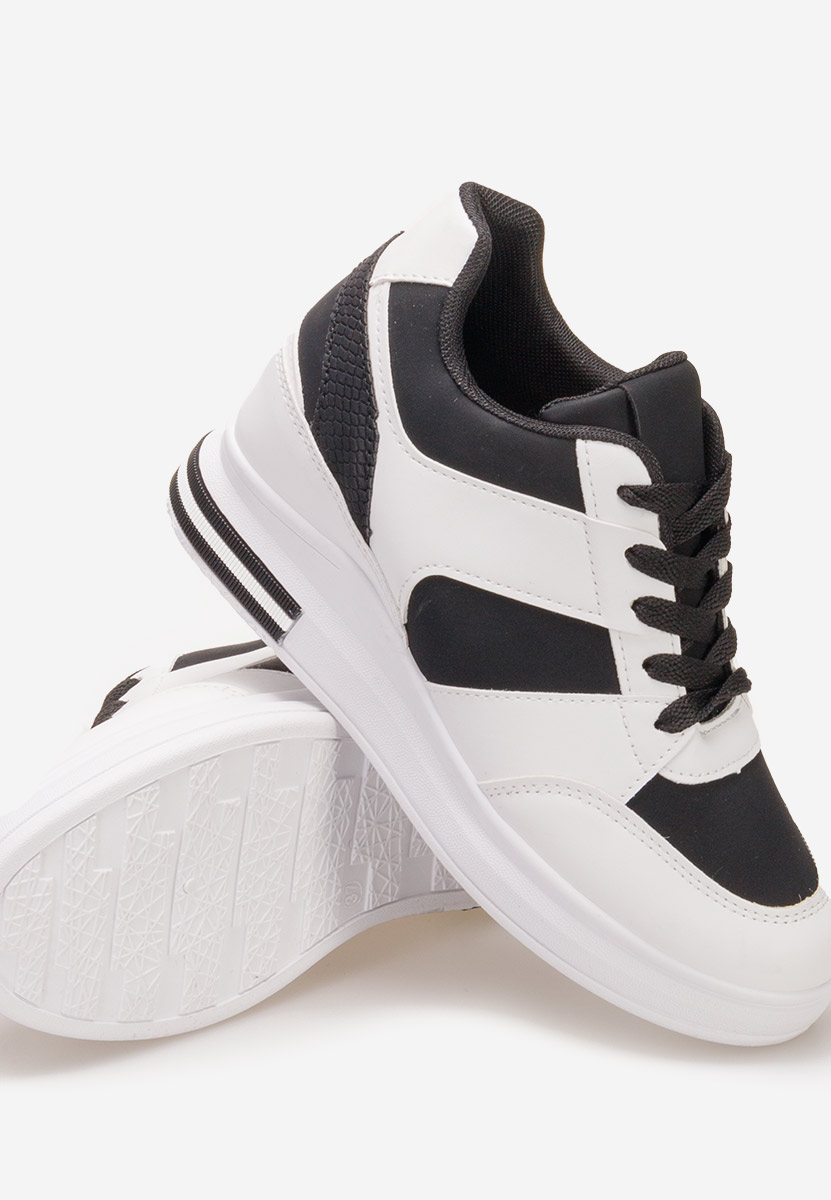 Białe sneakersy na koturnie Kelyna V2