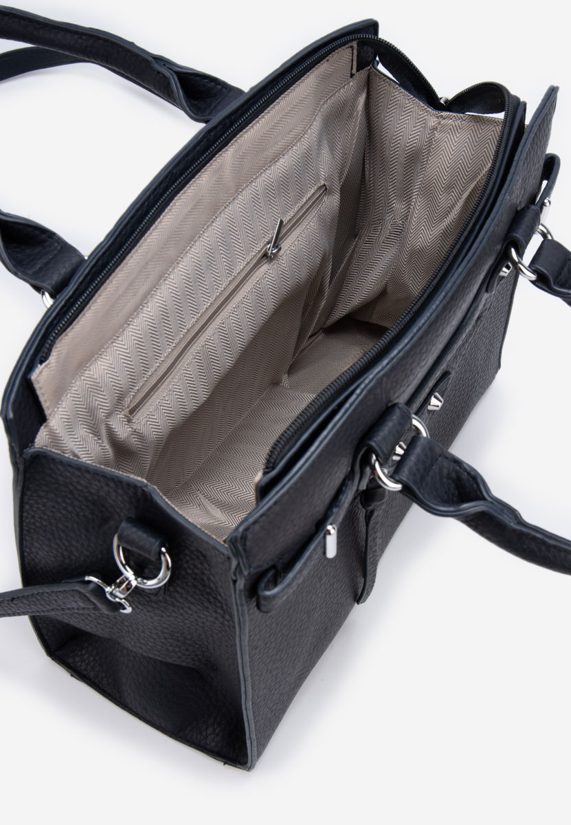 Czarna torebka do biura Lentia