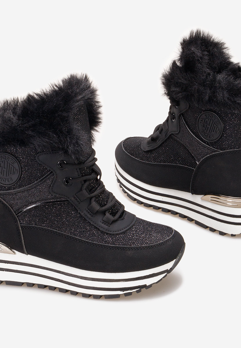 Czarne sneakersy wysokie Sambela