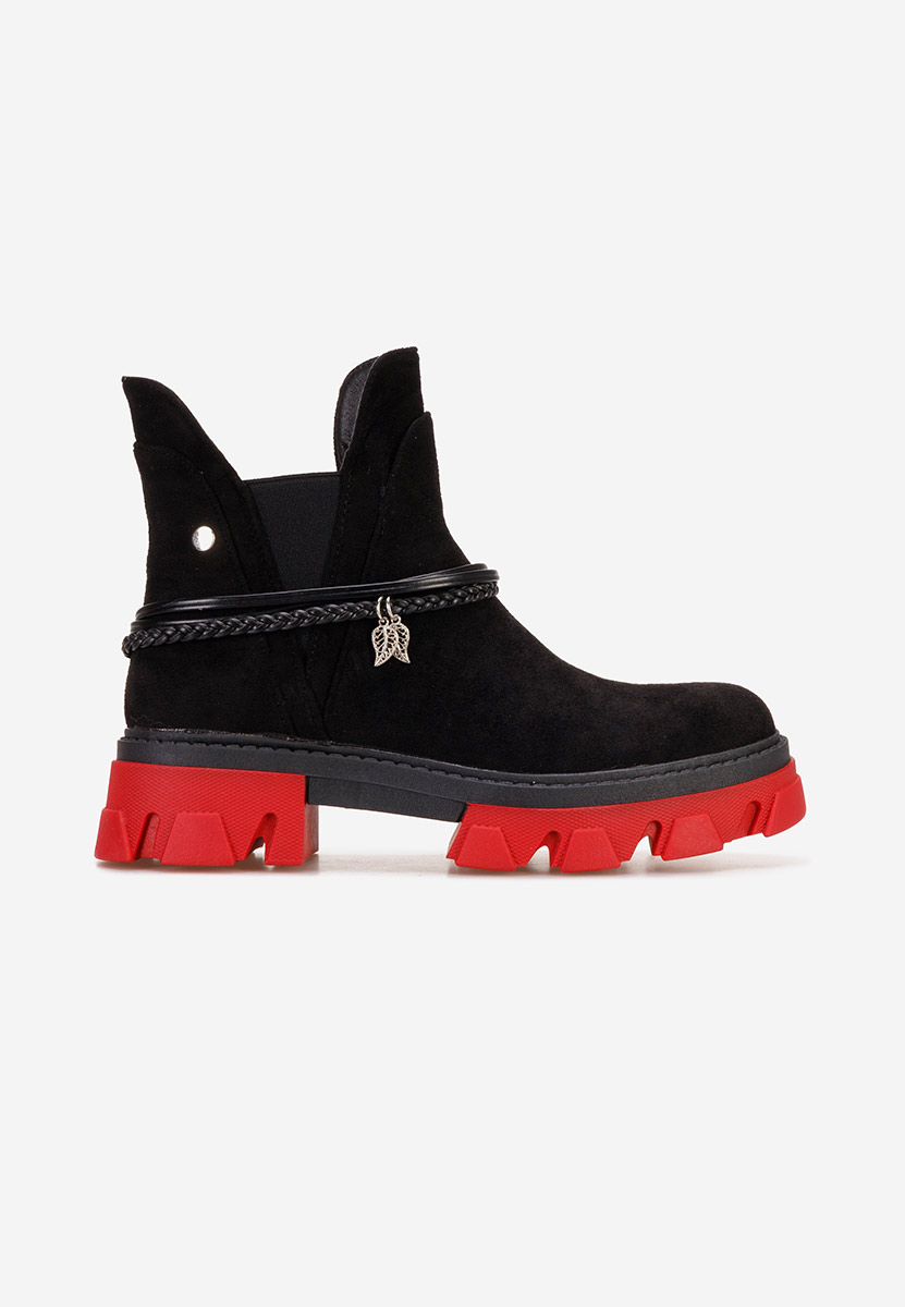 Czarne botki damskie jesienne Lebrisa V2