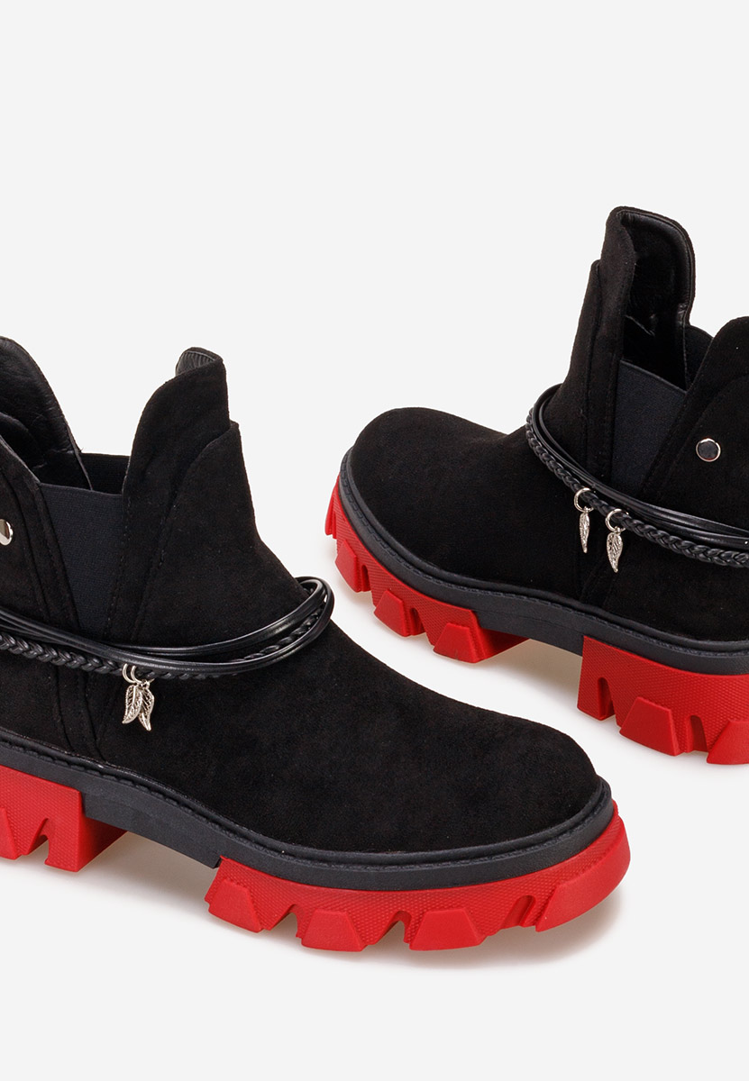 Czarne botki damskie jesienne Lebrisa V2