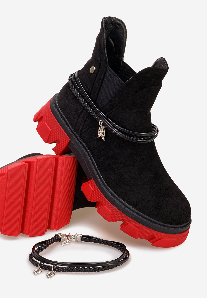 Czarne botki damskie jesienne Lebrisa V2