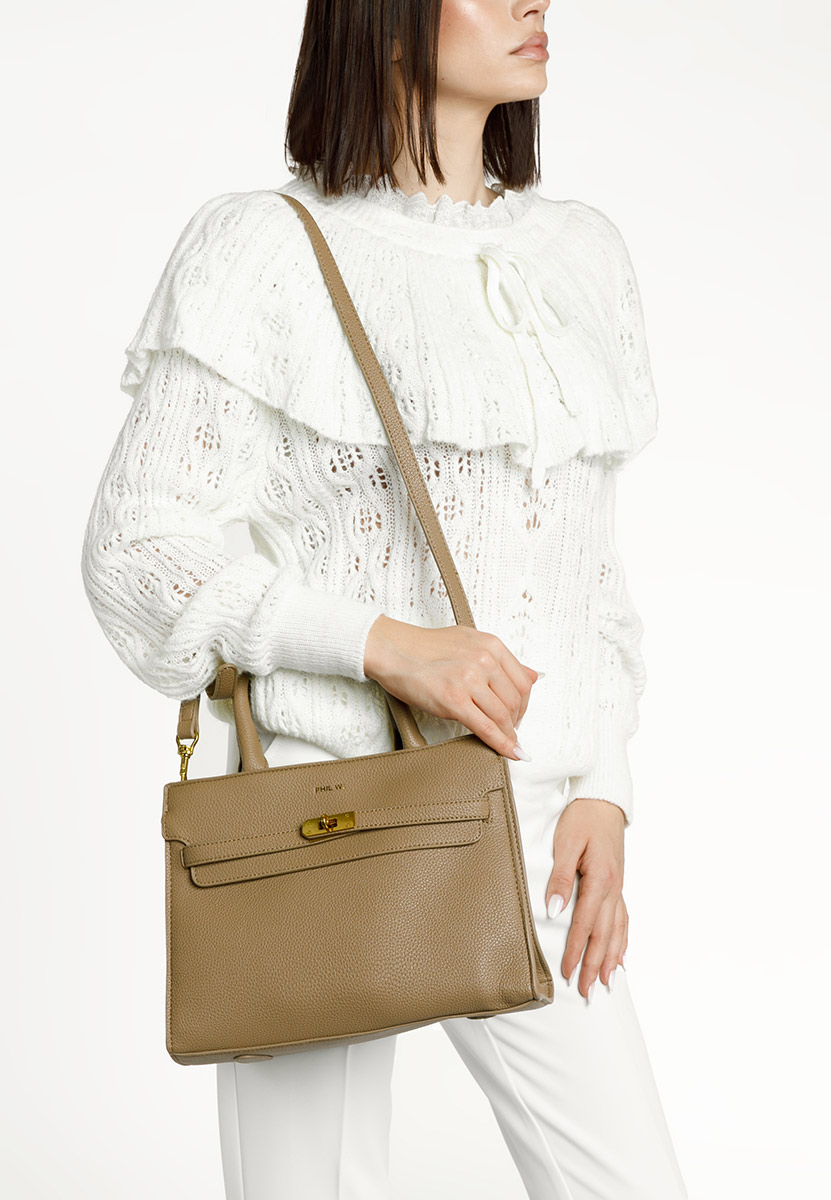 Khaki torebka do ręki Tharsa