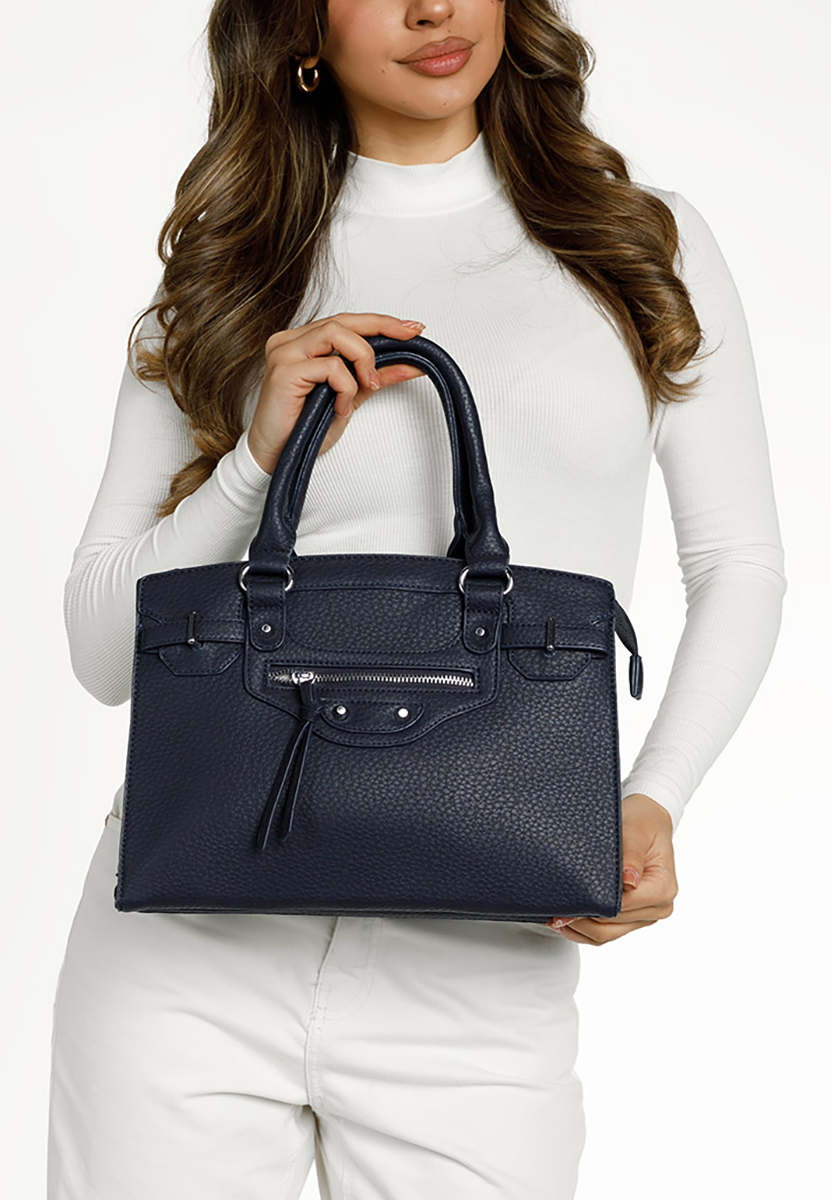 Granatowe torebka do biura Lentia