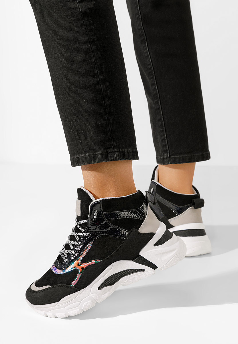Czarne sneakersy damskie Alicante D2