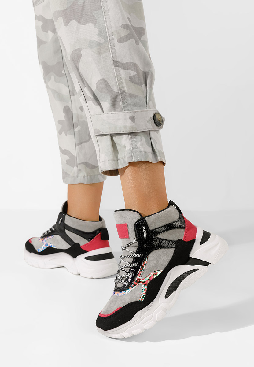 Szare sneakersy damskie Alicante D2