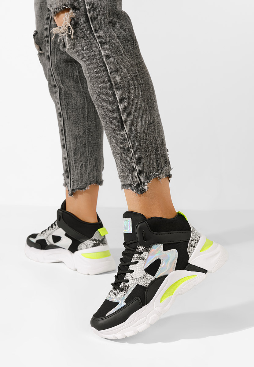 Czarne sneakersy damskie Estera D2