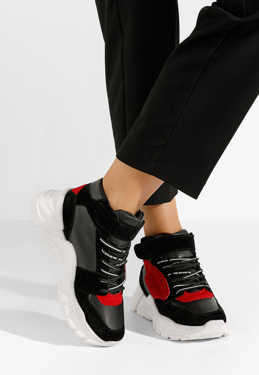 Czarne sneakersy damskie Florenza D2