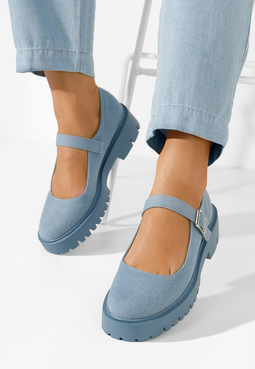 Granatowe półbuty damskie Orias