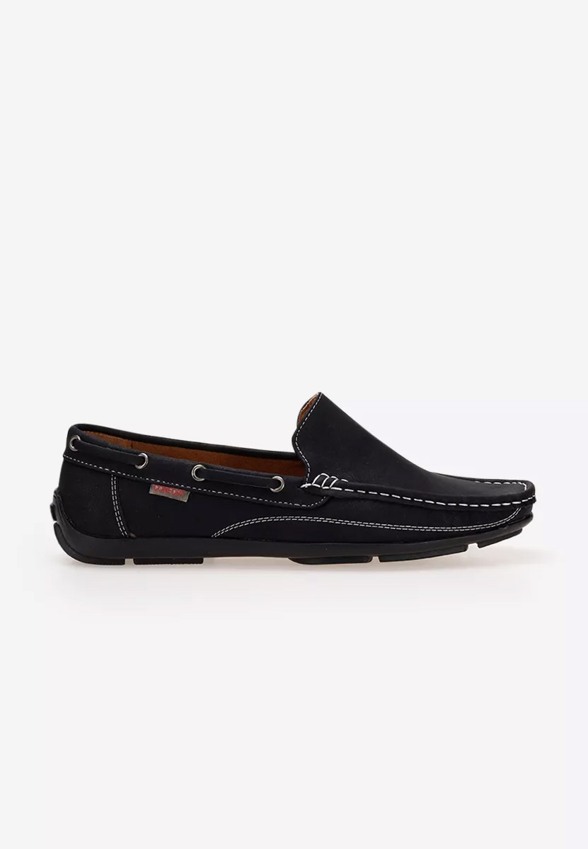 Czarne mokasyny męskie Helas