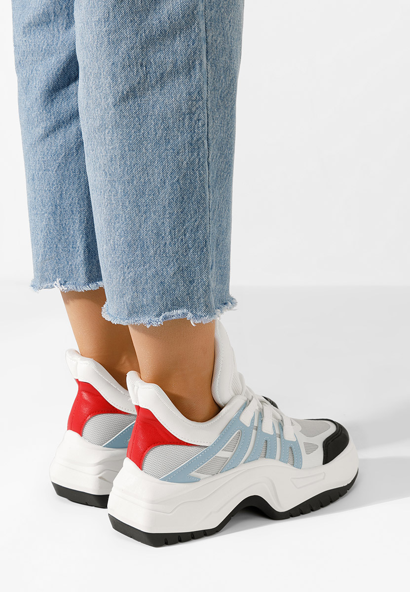 Białe sneakersy na platformie Alessia B Białe sneakersy na platformie Alessia B