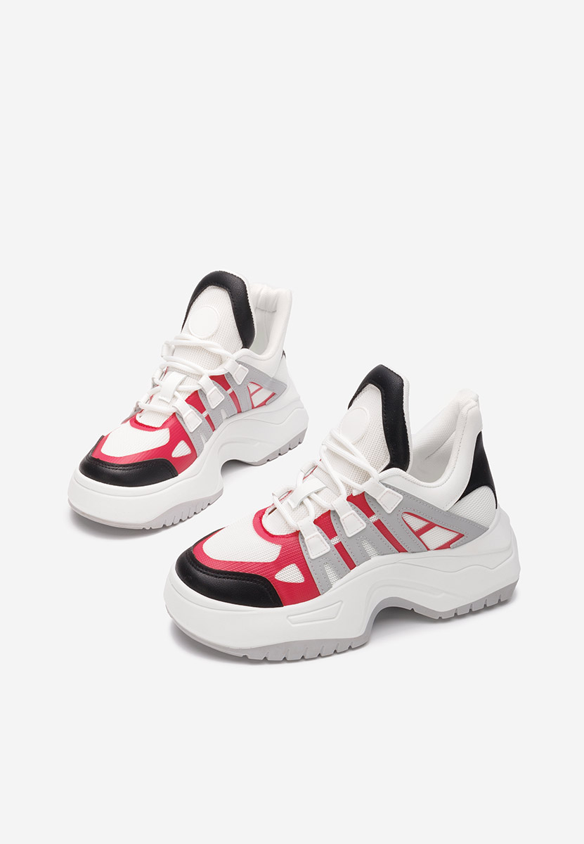 Białe sneakersy na platformie Alessia F Białe sneakersy na platformie Alessia F